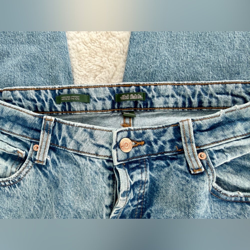 Wild Fable Light Wash Straight Leg Jeans | Vintage Style Denim - Picture 5 of 5